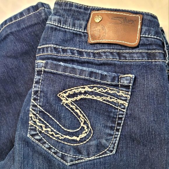 Silver Jeans Denim - SILVER Jeans Company Tuesday Dark Blue Wash Women's Denim Jeans Pants